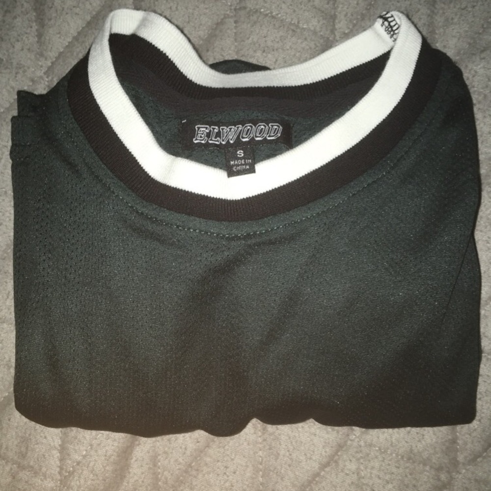 Hunter Green LS Drop Shoulder Tee